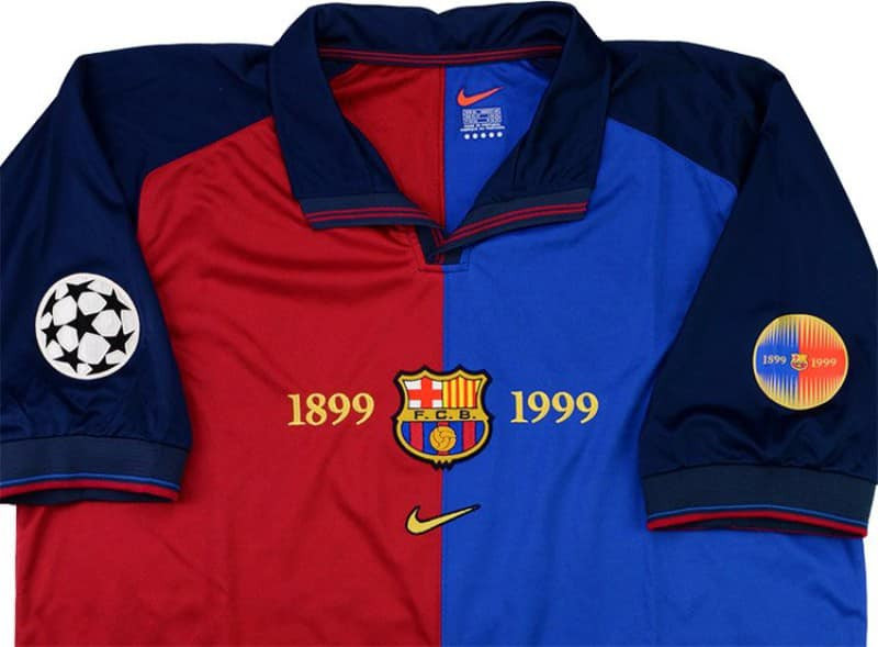 Barcelona Retro Jersey Home Soccer Shirt 1999/00